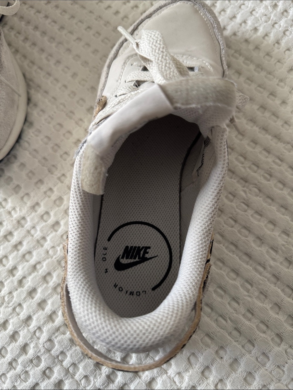 Nike Women’s Neutral Beige Sneakers with Leopard Swoosh - Picture 5 of 5